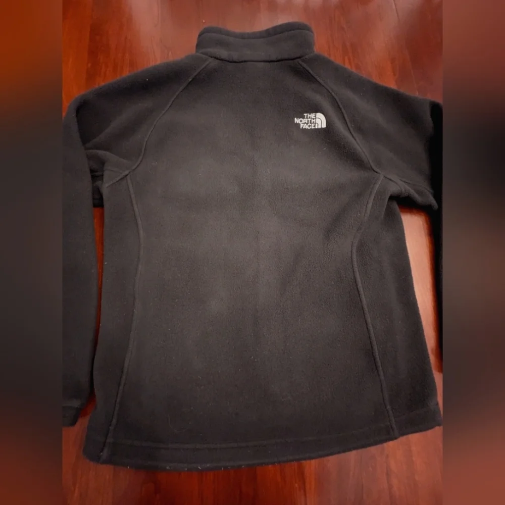 Men's North Face black zip up fleece, size small